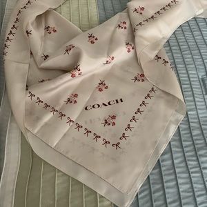 Original square silk Coach scarf